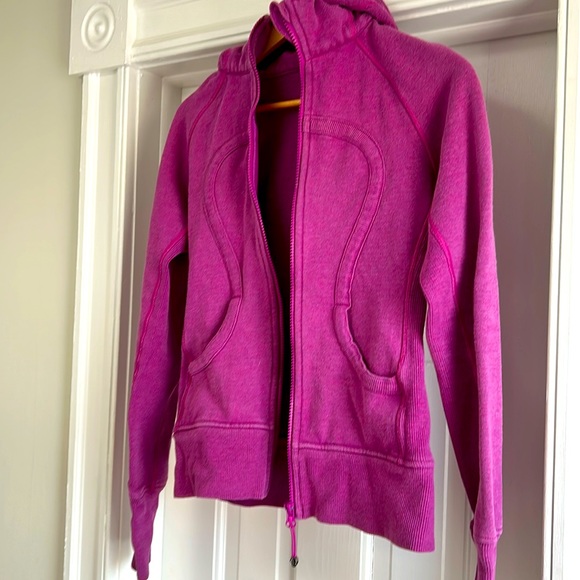 lululemon athletica Tops - LULULEMON pink magenta zip up hoodie jacket